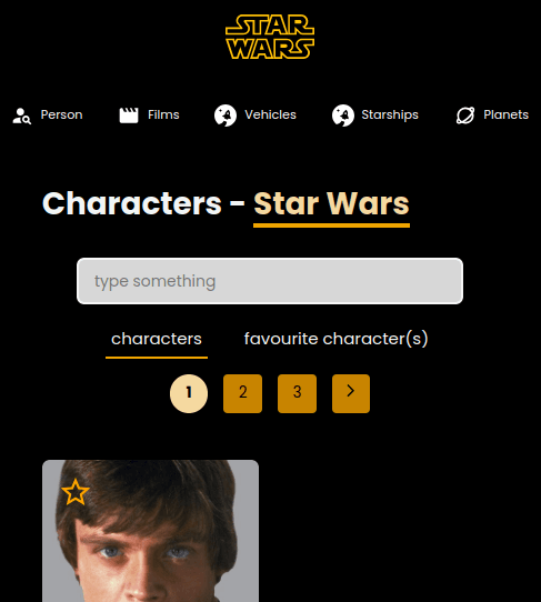 Star Wars Characters API